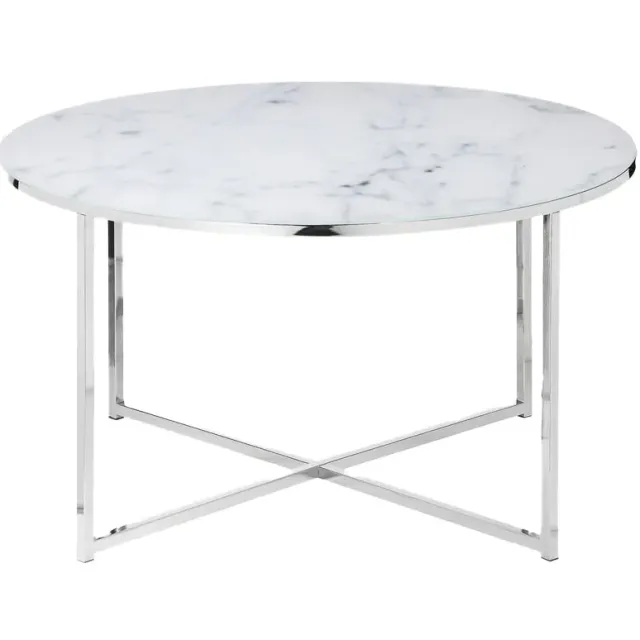 salontafel Yasmin wit chroom