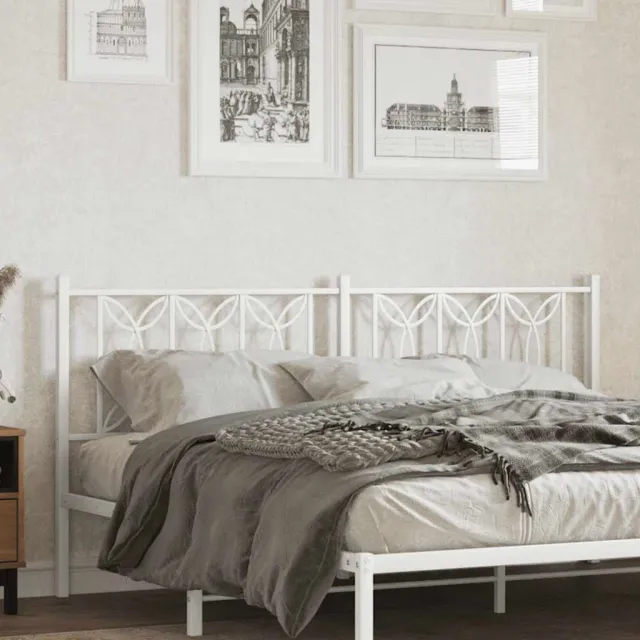 vidaXL Vervangend hoofdbord 180 cm metaal wit