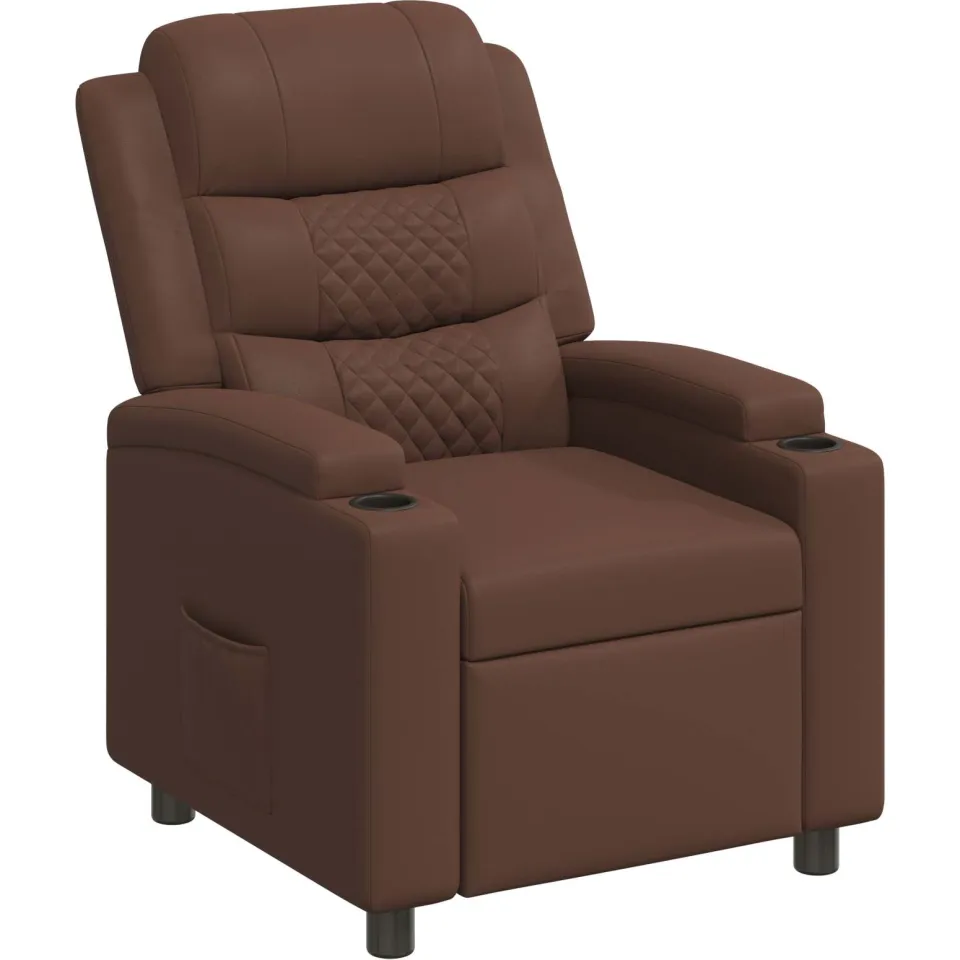 vidaXL Ligstoel Bruin 75 x 93 x 98 cm Stof