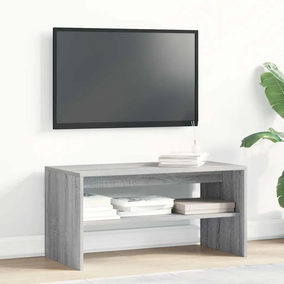 vidaXL Tv-meubel 80x40x40 cm bewerkt hout grijs sonoma eikenkleurig, foto 3