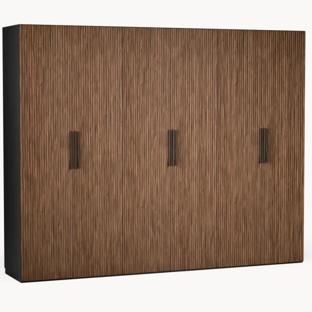 Westwing Collection Modulaire draaideurkast Simone, 300 cm breed, diverse varianten Zwart