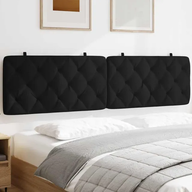 vidaXL Hoofdbordkussen 200 cm fluweel zwart