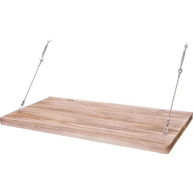 Wandtafel MCW-H48, wandklaptafel wandplank tafel met schoolbord, opvouwbaar massief hout ~ 120x60cm