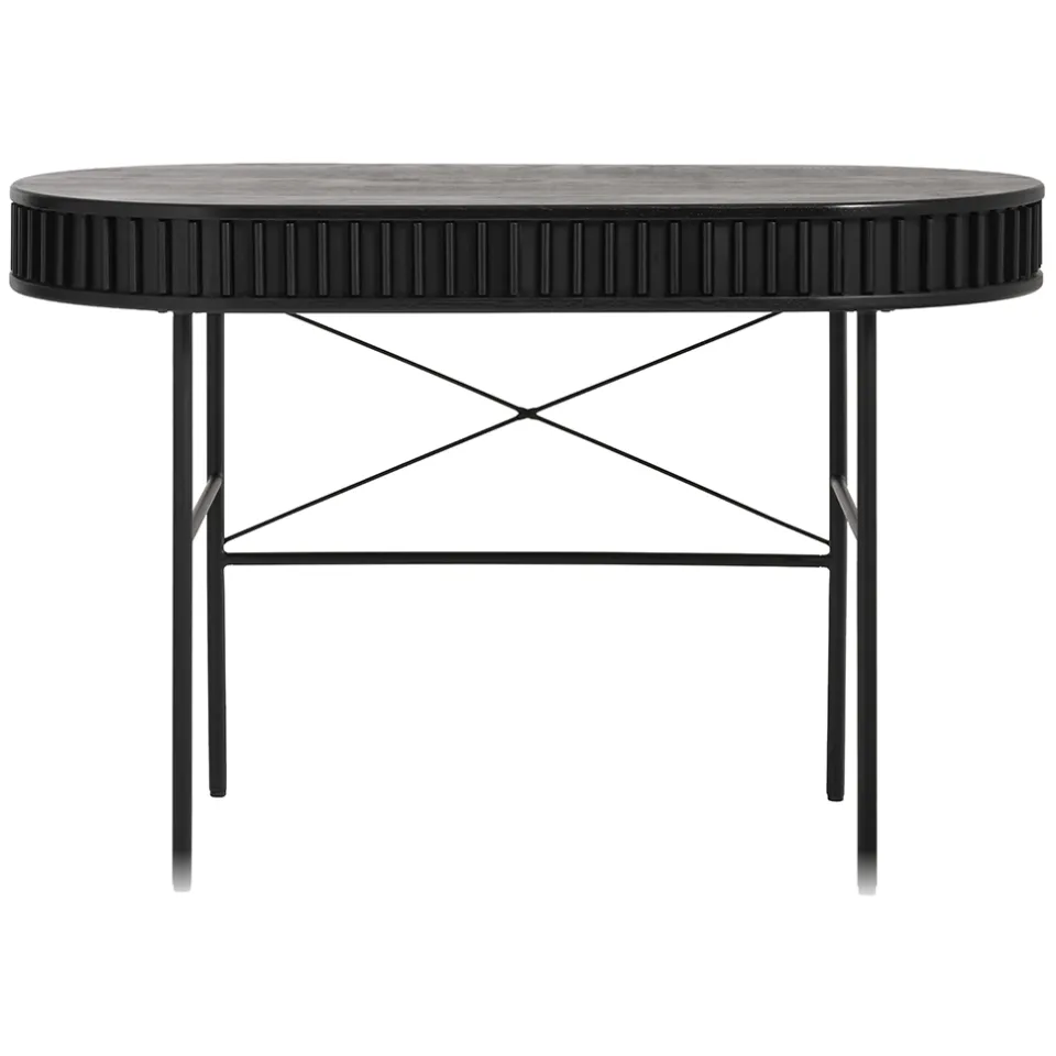 Olivine Redmer houten bureau zwart eiken - 120 x 60 cm, foto 4