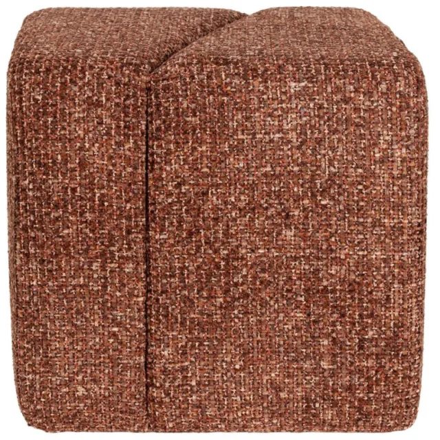 Housecraft Living rechthoekige poef Dance Terra - terracotta