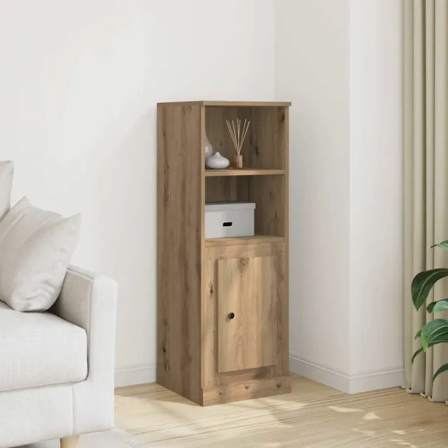 vidaXL Hoge kast 36x35,5x103,5 cm bewerkt hout artisanaal eikenkleurig, foto 2