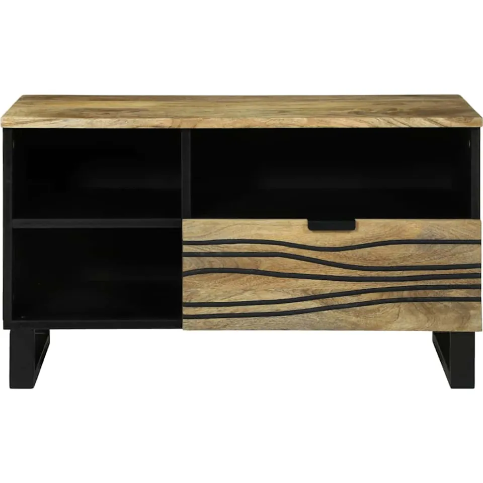 vidaXL TV Eenheden 80 x 33 x 46 cm Bruin Bewerkt hout, foto 3
