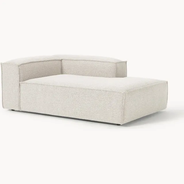 Westwing Collection Bouclé hoekbankmodule Lennon Wit