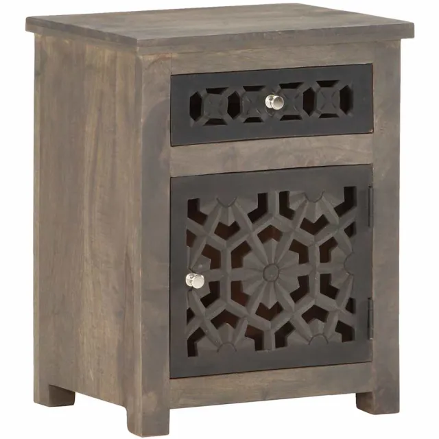 vidaXL Nachtkastje 40x30x50 cm massief mangohout bruin