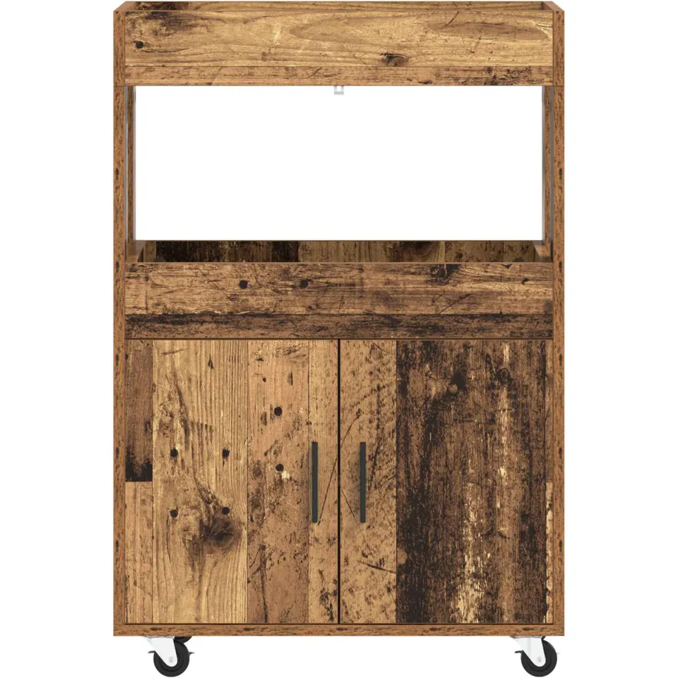 vidaXL Bar Kar Oud hout 60 x 39,5 x 89 cm Bewerkt hout bruin, foto 4