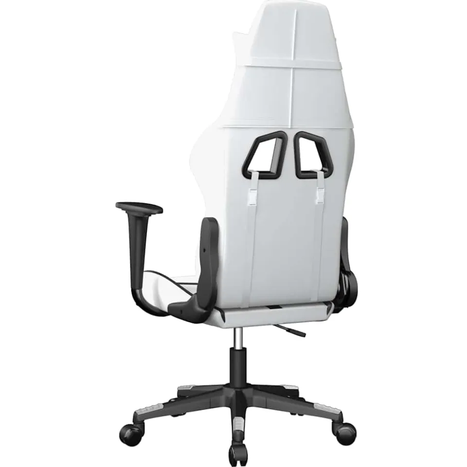 vidaXL Gamestoel kunstleer wit en zwart, foto 4