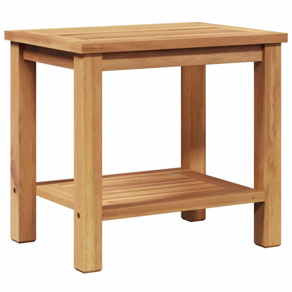 vidaXL Salontafel met opslag Bruin 50 x 35 x 45 cm Massief Teakhout, foto 3
