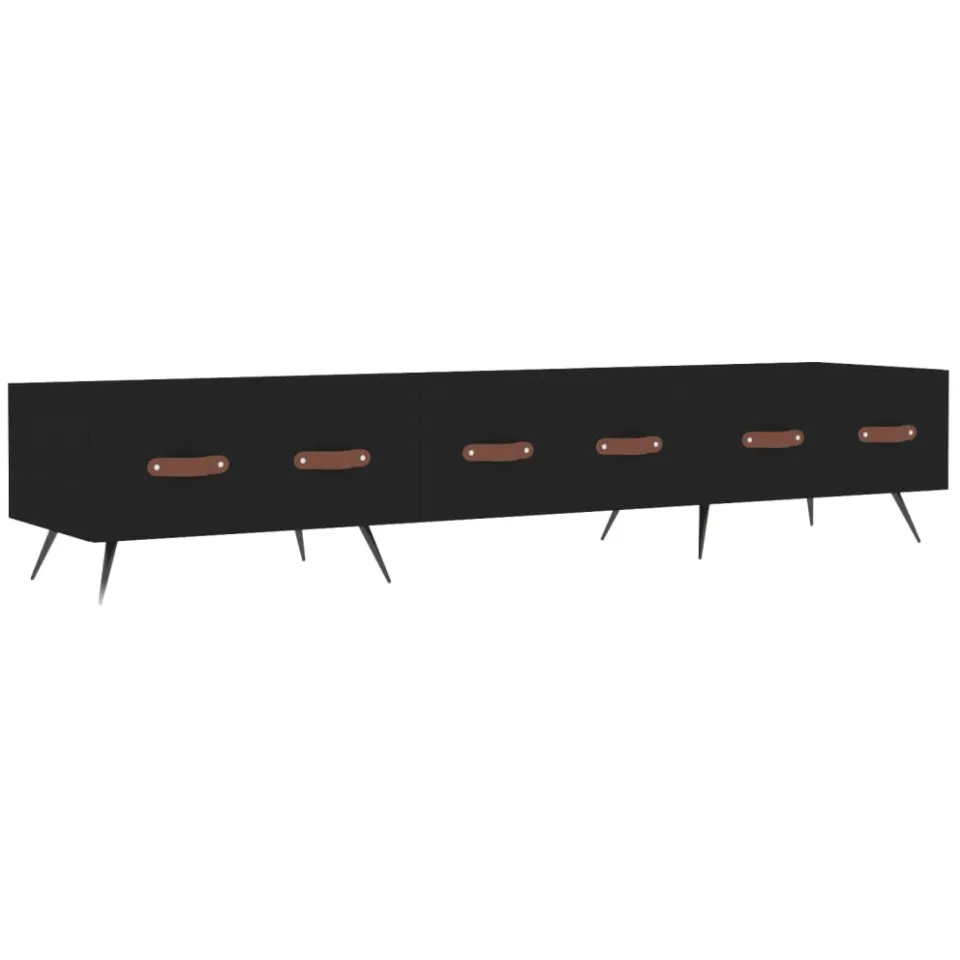 vidaXL Tv-meubel 150x36x30 cm bewerkt hout zwart, foto 3