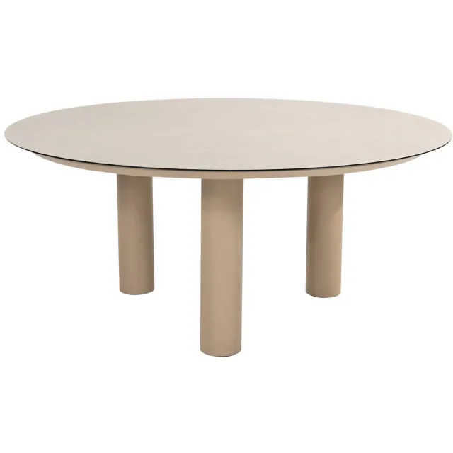 4 Seasons Outdoor Taste Donato ronde dining tuintafel Ø160 cm. - Latte Zand / Latte / Linen