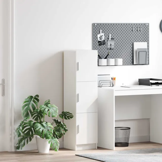 vidaXL Hoge kast Wit 31.5 x 32 x 122.5 cm, foto 2
