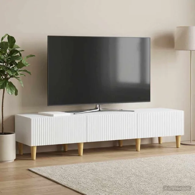 vidaXL TV-kast met lade Wit 147 x 34,5 x 30 cm Bewerkt hout, foto 2