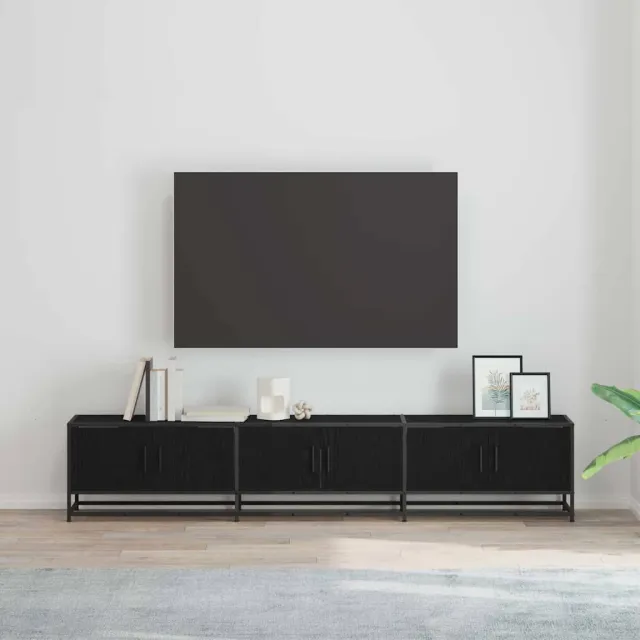 vidaXL TV Eenheden 210 x 35 x 41 cm Zwart Eiken, foto 2
