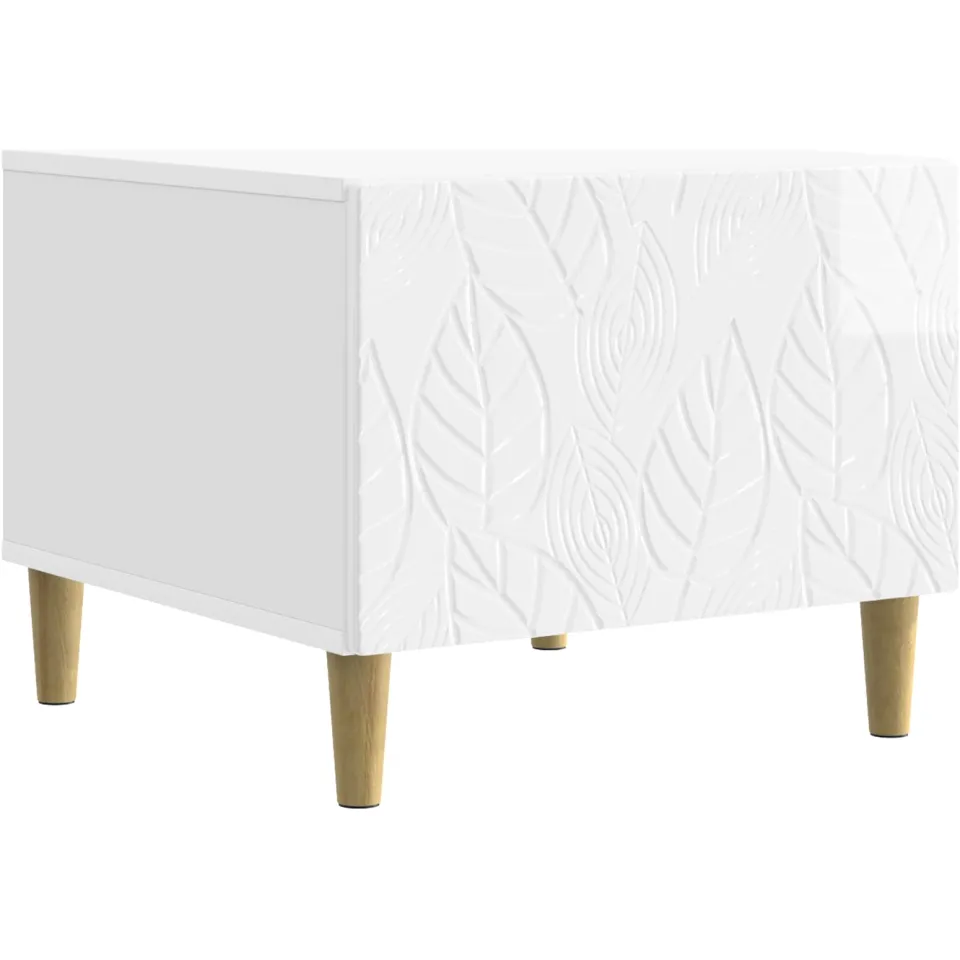 vidaXL Salontafel Hoogglans Wit 50 x 49 x 40 cm Bewerkt hout, foto 4