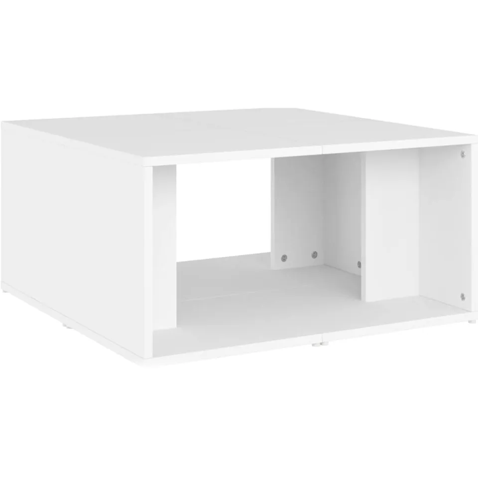 vidaXL Salontafels 4 st 33x33x33 cm bewerkt hout wit, foto 4