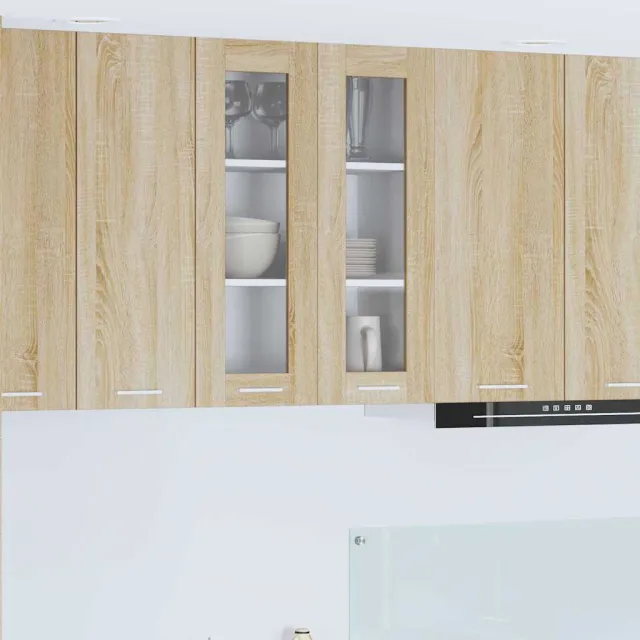 vidaXL Hangkast Sonoma Eiken 60 x 31 x 80 cm Bewerkt hout Bruin