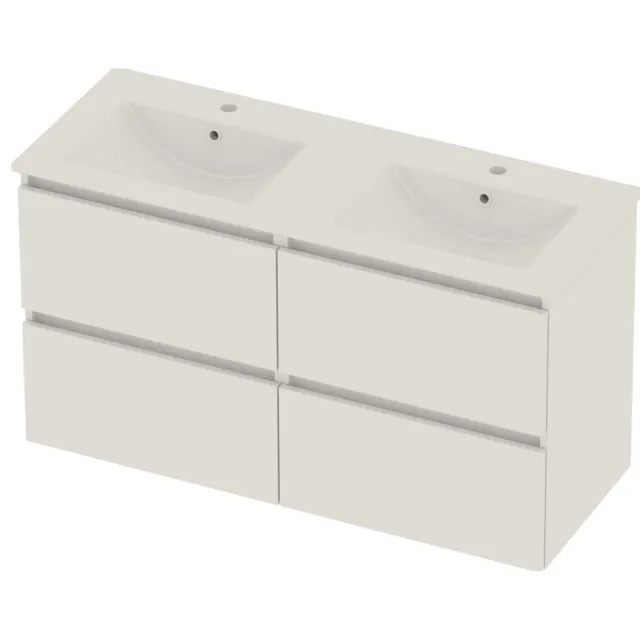 Basic-Line Coach 46 Badmeubelset Porselein 120x46x62 cm C46gwchw2x602 Ice White Glans Wit