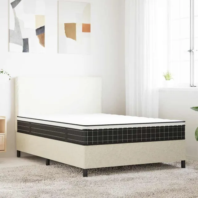 vidaXL Binnenveringmatras middelhard 120x200 cm Wit