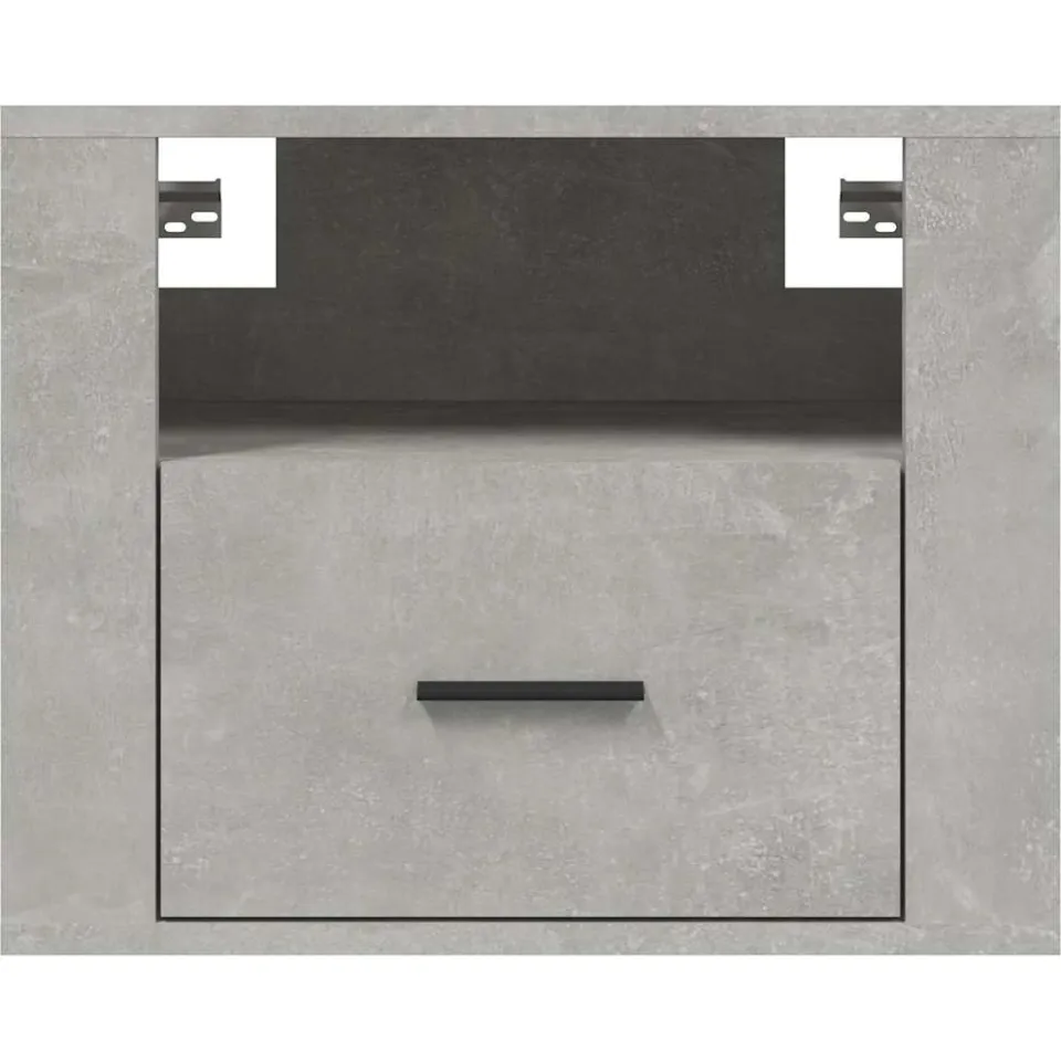 vidaXL Nachtkastje wandgemonteerd 50x36x40 cm betongrijs grijs, foto 4