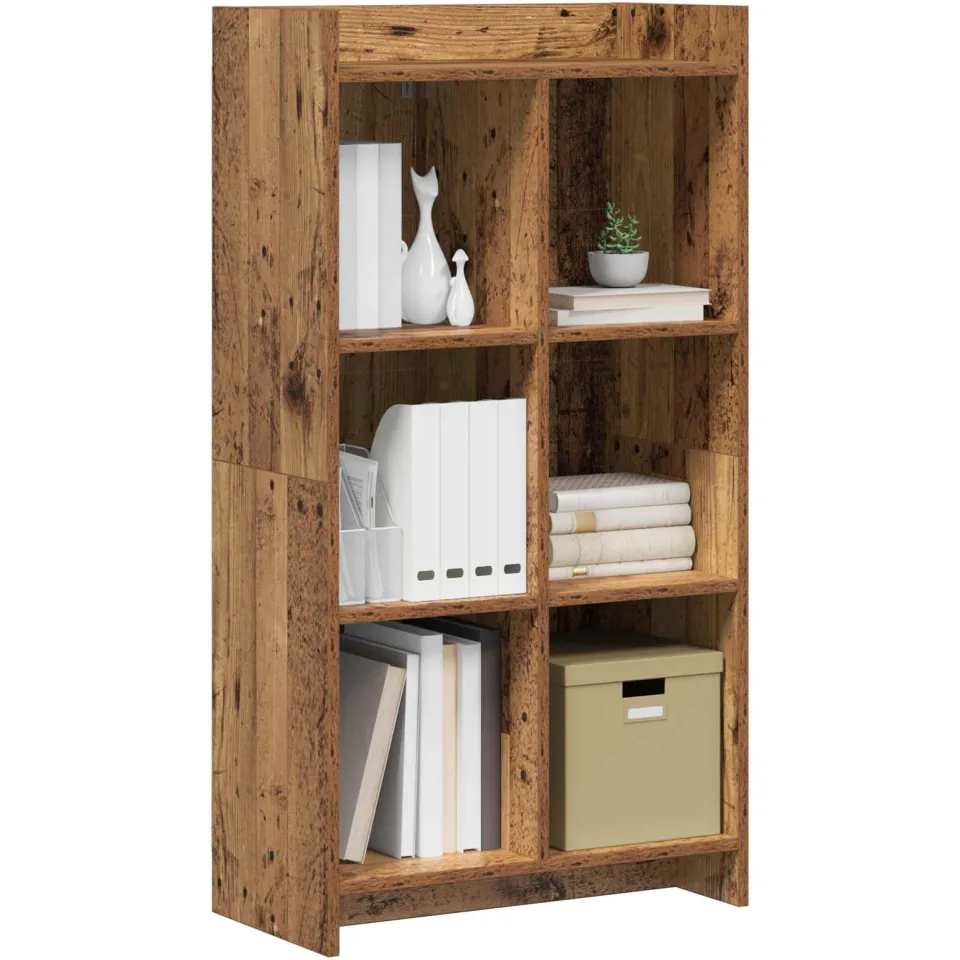 vidaXL Boekenkast Oud hout 59 x 30 x 111 cm Bewerkt hout Bruin