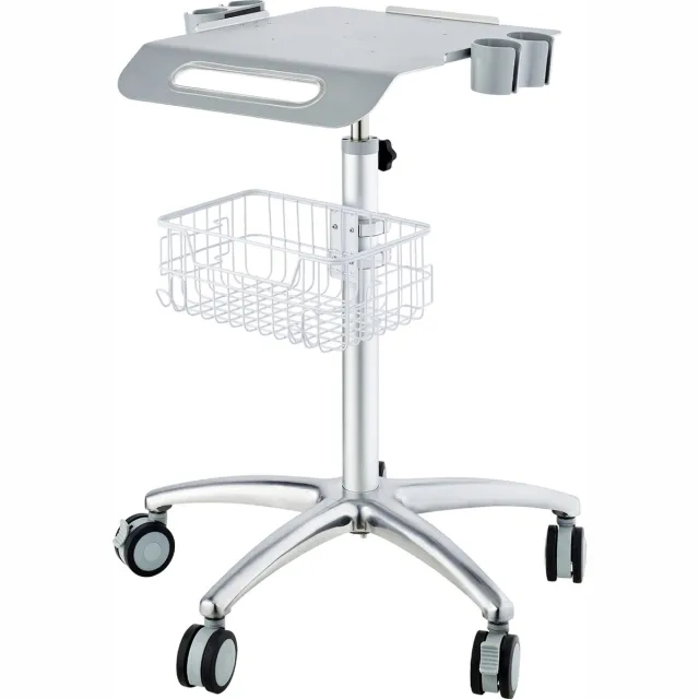 Vevor Medische Trolley, Salonwagen Met Wielen, Mobiele Trolley 68-109 Cm In Hoogte Verstelbaar, Metalen Salonstations voor Kappers, Rollende Desktop Laboratoriumwagen voor Kliniek, Schoonheid en Salon wit