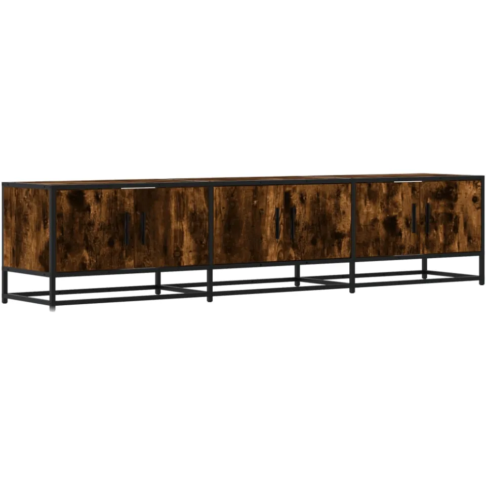 vidaXL Tv-meubel 180x35x41 cm bewerkt hout gerookt eikenkleurig, foto 3