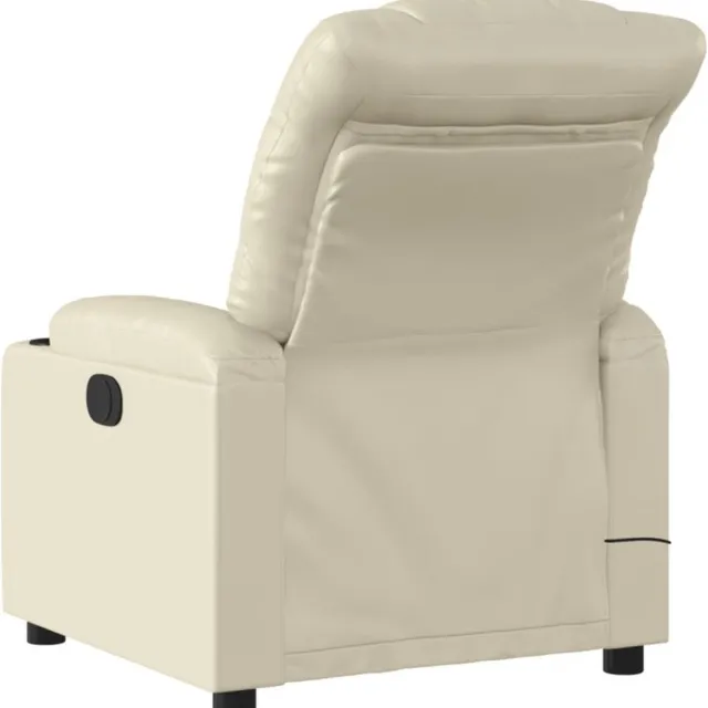 vidaXL Massagestoel - verstelbaar - kunstleer - crème