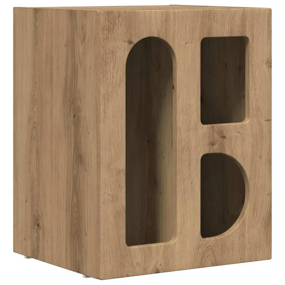 vidaXL Nachtkastje ELST Artisan Eiken 40 x 35 x 50 cm Bewerkt hout, foto 3
