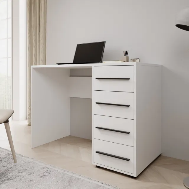 MEUBELLA Montalo - Bureau - Wit - 120x60x75 cm
