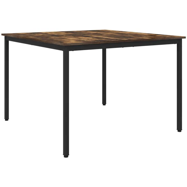 vidaXL Eettafels - 110 - x - 110 - x - 75 - cm - Bewerkt - hout - Gerookt - eiken Gerookt eiken