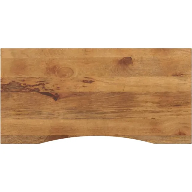 vidaXL Bureaublad met ronding 110x60x2,5 cm massief ruw mangohout bruin, foto 2