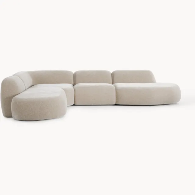 Westwing Collection XL modulaire hoekbank Wolke Beige
