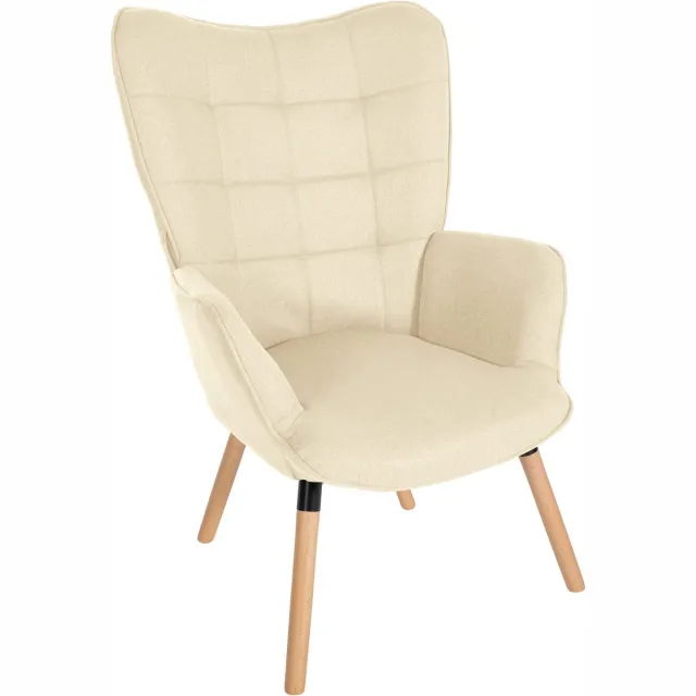 CLP Garding Fauteuil - Met armleuning - Volwassen - Stof - creme