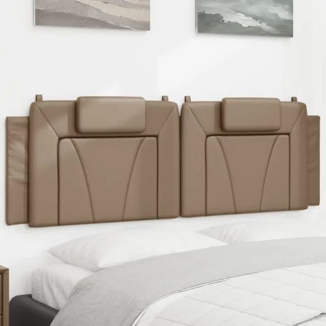 vidaXL Hoofdbordkussen "Viana" 160 cm kunstleer cappuccinokleurig Bruin