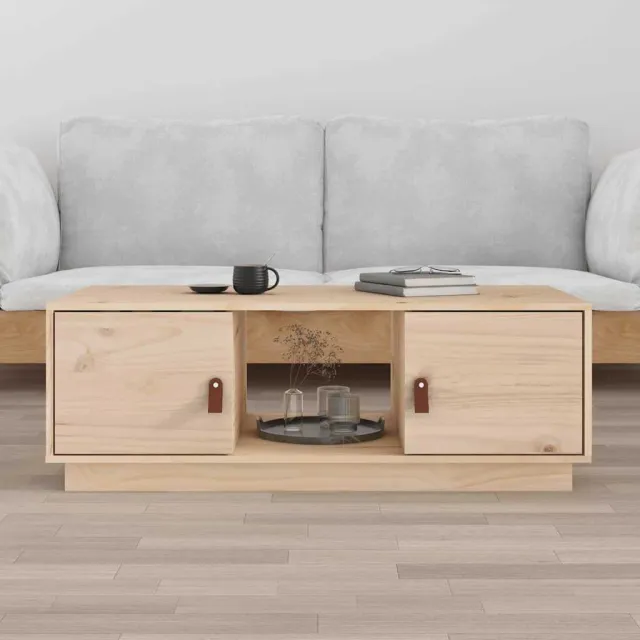 vidaXL Salontafel 100x50x35 cm massief grenenhout bruin, foto 2