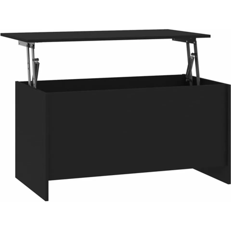 vidaXL Salontafel 102x55,5x52,5 cm bewerkt hout zwart, foto 3