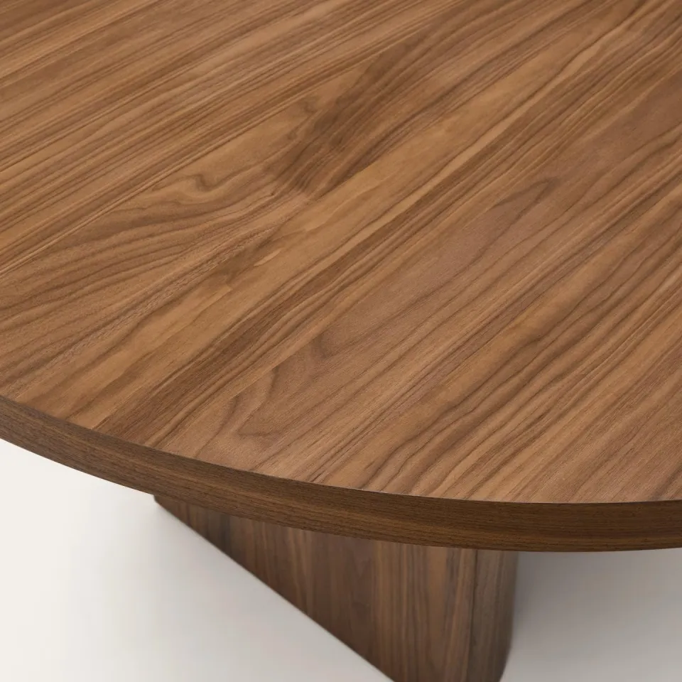 Kave Home Nealy ronde eettafel walnoot, foto 5