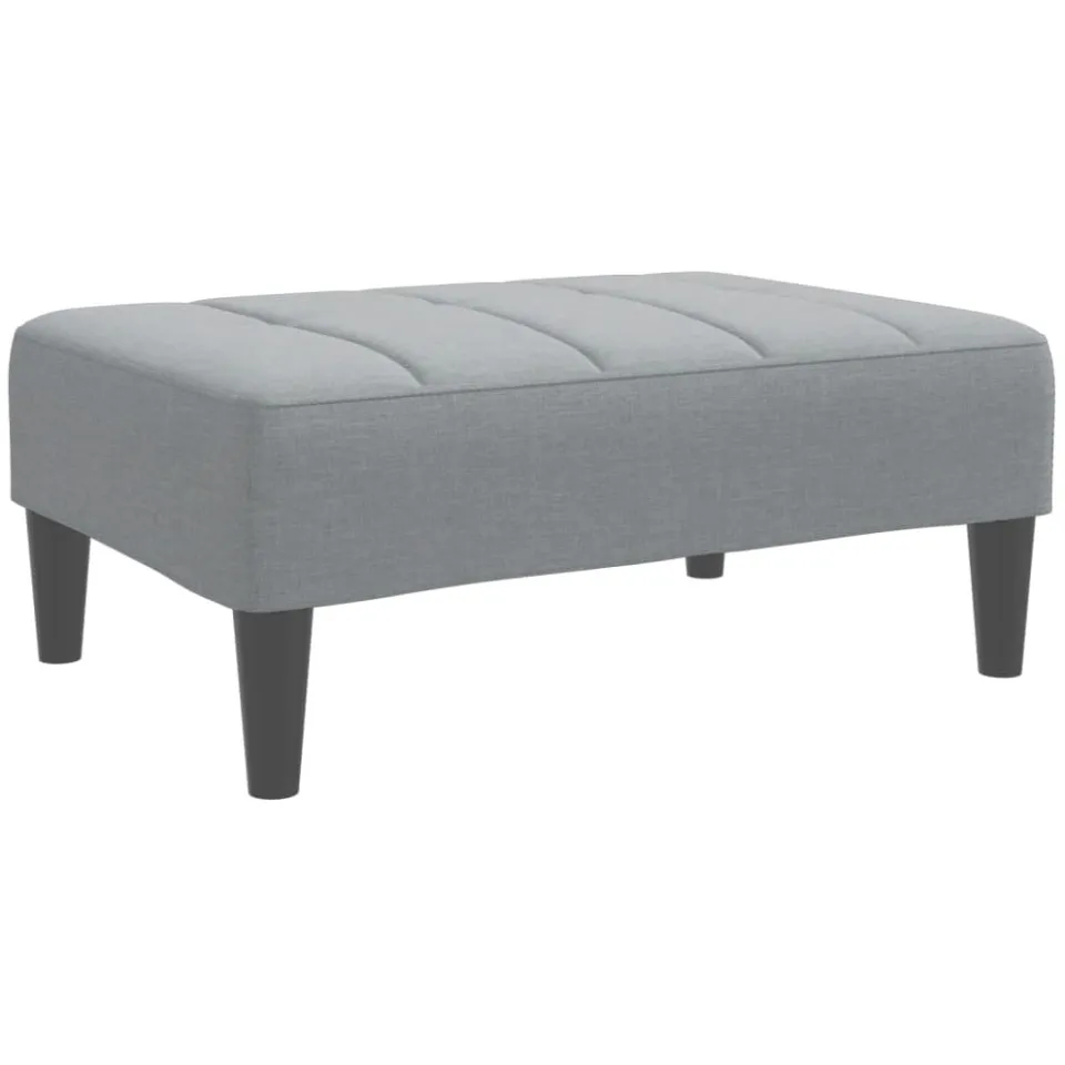 vidaXL Voetenbank 77x55x31 cm stof lichtgrijs