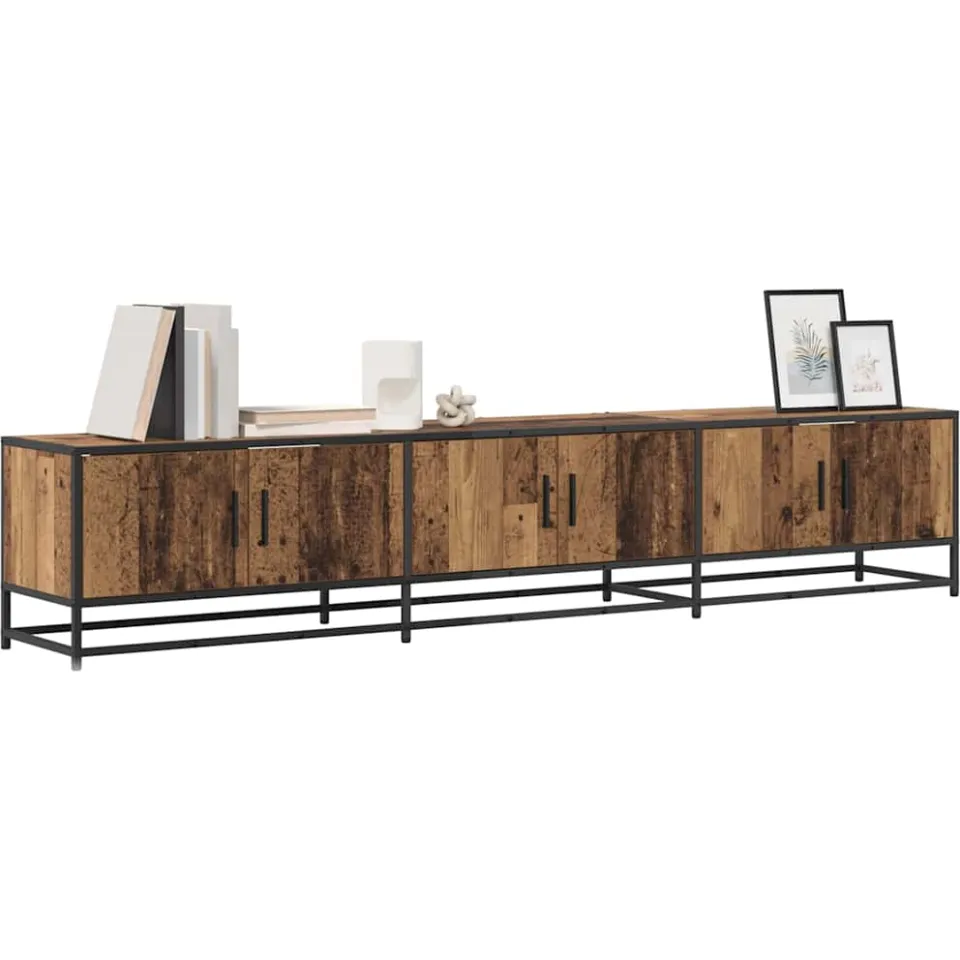 vidaXL TV Eenheden 210 x 35 x 41 cm Oud Hout Bruin