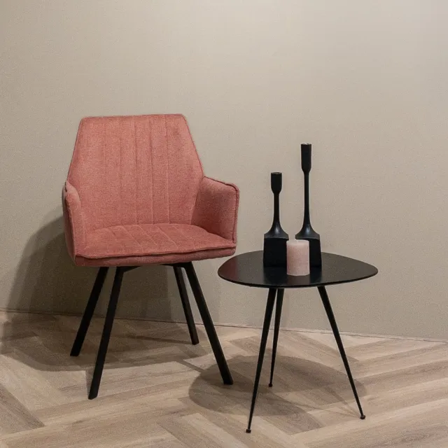 Livingfurn Eetkamerstoel Louise Blush Rood