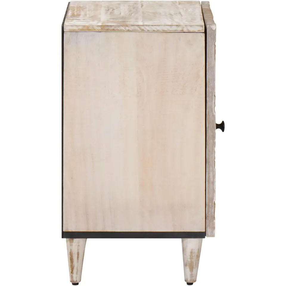 vidaXL Badkamerkast Wit 38 x 33 x 58 cm Massief Mango Hout, foto 4