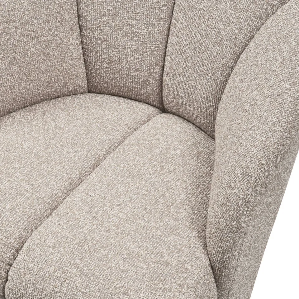 WOOOD Mojo Draaifauteuil - Bouclé - Beige Melange - 75x68x77, foto 5