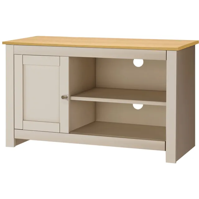 Notio Living Emerald|TV-meubel met 1 deur in eikenlook en crème Natuur