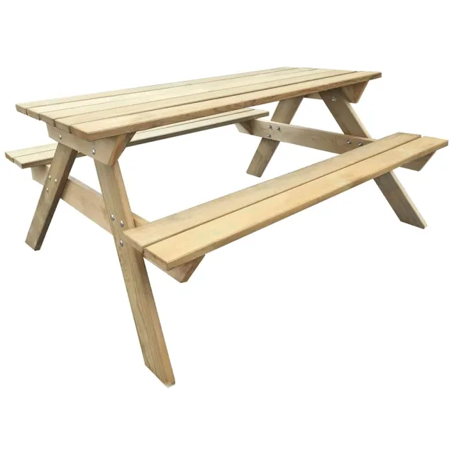 vidaXL Picknicktafel 150x135x71,5 cm hout Groen