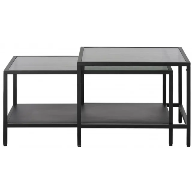 Nordic Home Olan glazen salontafel - zwart