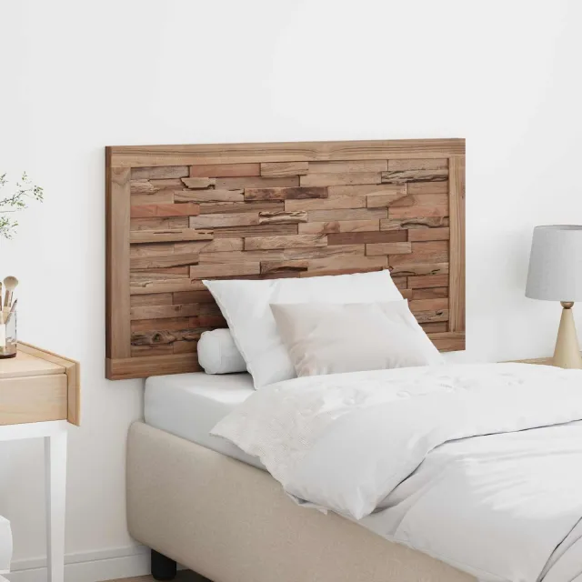 vidaXL Bed Hoofdbord Naturel Massief Teakhout Bruin